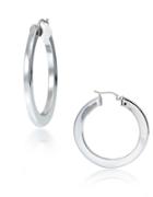 Lord & Taylor Sterling Silver Thick Hoop Earrings