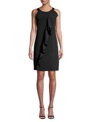 Calvin Klein Ruffled Halter Dress