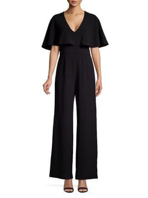 Wayf Deep V-neck Wide-leg Jumpsuit