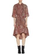 Walter Baker Leopard-print Tie-collar Lucien Dress
