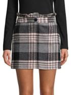 Miss Selfridge Plaid-print Mini Skirt
