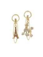 Betsey Johnson Earring Boost Crystal Mismatched Earrings