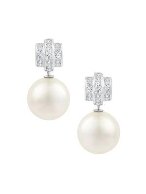 Swarovski Perpetual Crystal & Faux Pearl Earrings