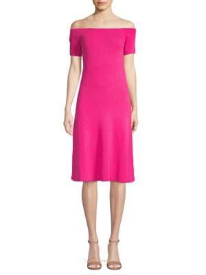 Michael Michael Kors Off-the-shoulder Textured Dress