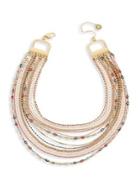 Bcbgeneration Beachcomber Goldtone & Crystal Mystical Eye Link Mixed Layered Chain Necklace