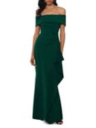 Xscape Off-the-shoulder Ruched Gown