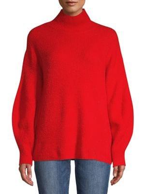 French Connection Puffed-sleeve Ribbed Sweater