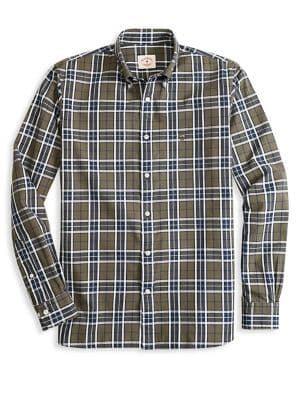 Brooks Brothers Red Fleece Slim-fit Plaid Button-down Shirt