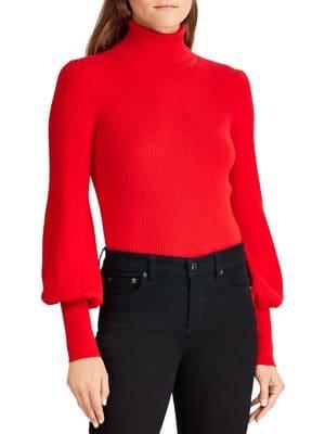 Lauren Ralph Lauren Logo Puffed-sleeve Sweater