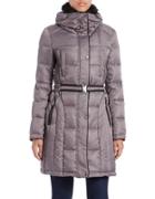 Vince Camuto Faux Fur-collared Quilted Coat