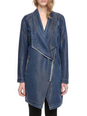 Soia & Kyo Draped Denim Jacket
