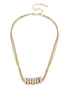 Kenneth Cole New York Trinity Rings Crystal Tri-tone Circle Charm Necklace