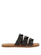 1.state Frel Leather Flat Slide Sandals
