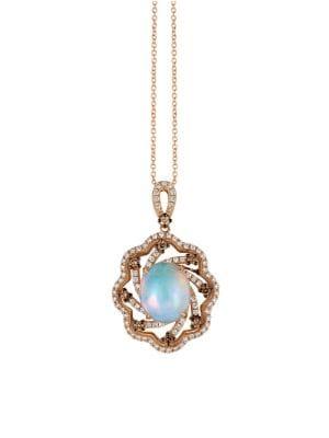 Le Vian 14k Strawberry Gold & Neopolitan Opal Pendant