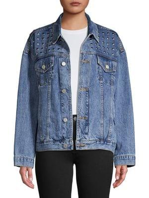Blank Nyc Studded-yoke Denim Jacket