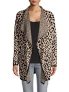 Jones New York Leopard-print Flyaway Cardigan