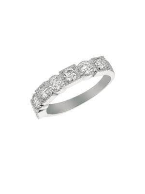 Morris & David 14k White Gold & Diamond Ring - 1 Tcw