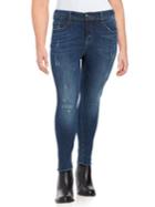 Melissa Mccarthy Seven7 Distressed Frayed Denim Jeans