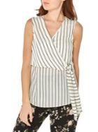 Dorothy Perkins Tie-front Striped Sleeveless Top