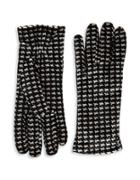 Cejon Houndstooth Velvet Gloves