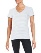 Lord & Taylor Striped Stretch-cotton Tee