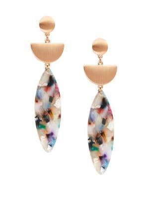 Design Lab Multicolored Mosaic Drop Earrings