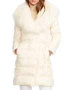 Lauren Ralph Lauren Petite Quilted Faux Fur-trimmed Down Coat
