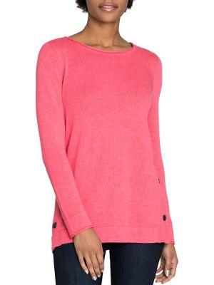 Nic+zoe Petite Looking Forward Button Seam Top