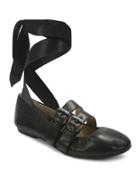 Luxury Rebel Sari Lace-up Nappa Leather Ballet Flats