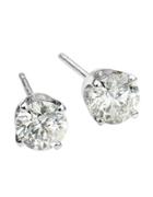 Lord & Taylor Diamond And 14k White Gold Stud Earrings, 0.25 Tcw