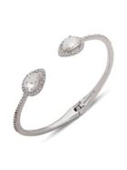 Givenchy Pave Pear Crystal Hinged Cuff Bracelet
