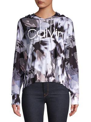 Calvin Klein Performance Printed Long-sleeve Hoodie