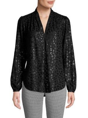 Michael Michael Kors High-low Printed Blouse