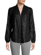 Michael Michael Kors High-low Printed Blouse