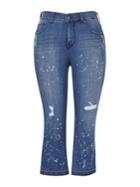 Melissa Mccarthy Seven7 Speckled Release-hem Jeans