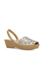 Kenneth Cole Reaction Shine Far Metallic Wedge Sandals