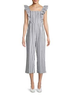 The Fifth Label Pastel Heights Flora Striped Jumpsuit