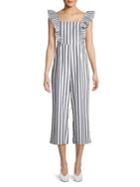 The Fifth Label Pastel Heights Flora Striped Jumpsuit