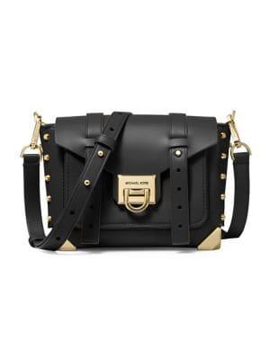 Michael Michael Kors Small Manhattan Leather Messenger Bag