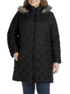Weatherproof Plus Faux Fur-trimmed Puffer Coat