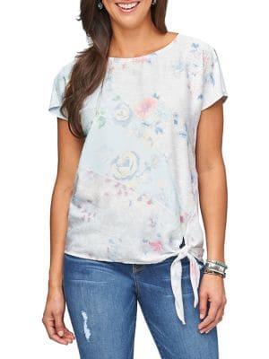 Democracy Floral-print Short-sleeve Top
