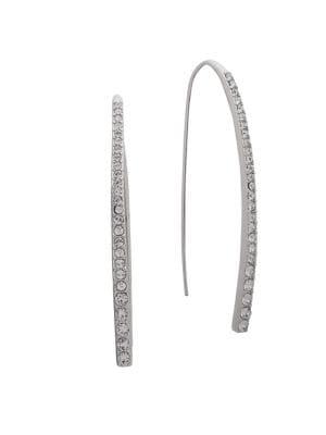 Givenchy Pave Crystal Bar Threader Earrings