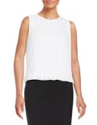 Calvin Klein Pleated Bubble Blouse