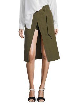 Caara Front-slit Cotton Skort