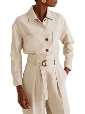 Mango Long-sleeve Pocket Shirt