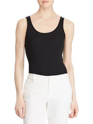 Lauren Ralph Lauren Ribbed Stretch-cotton Tank Top