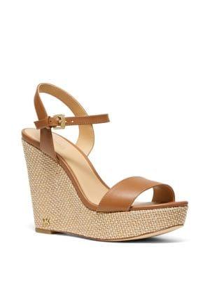 Michael Michael Kors Jill Leather Platform Wedge Heels
