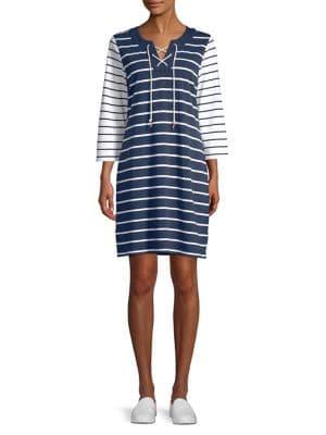 Tommy Bahama Flor Striped Cotton Dress