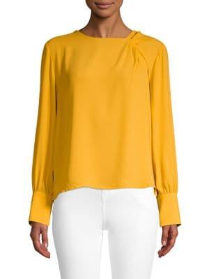 Design Lab Twist-shoulder Cuff Top
