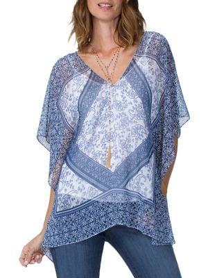 Nydj Chiffon Caftan Popover